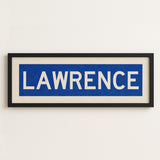 Framed Lawrence Blue Bus Scroll - Tejas Country Club