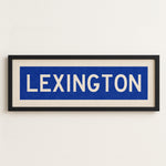 Framed Lexington Blue Bus Scroll - Tejas Country Club