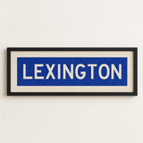 Framed Lexington Blue Bus Scroll - Tejas Country Club