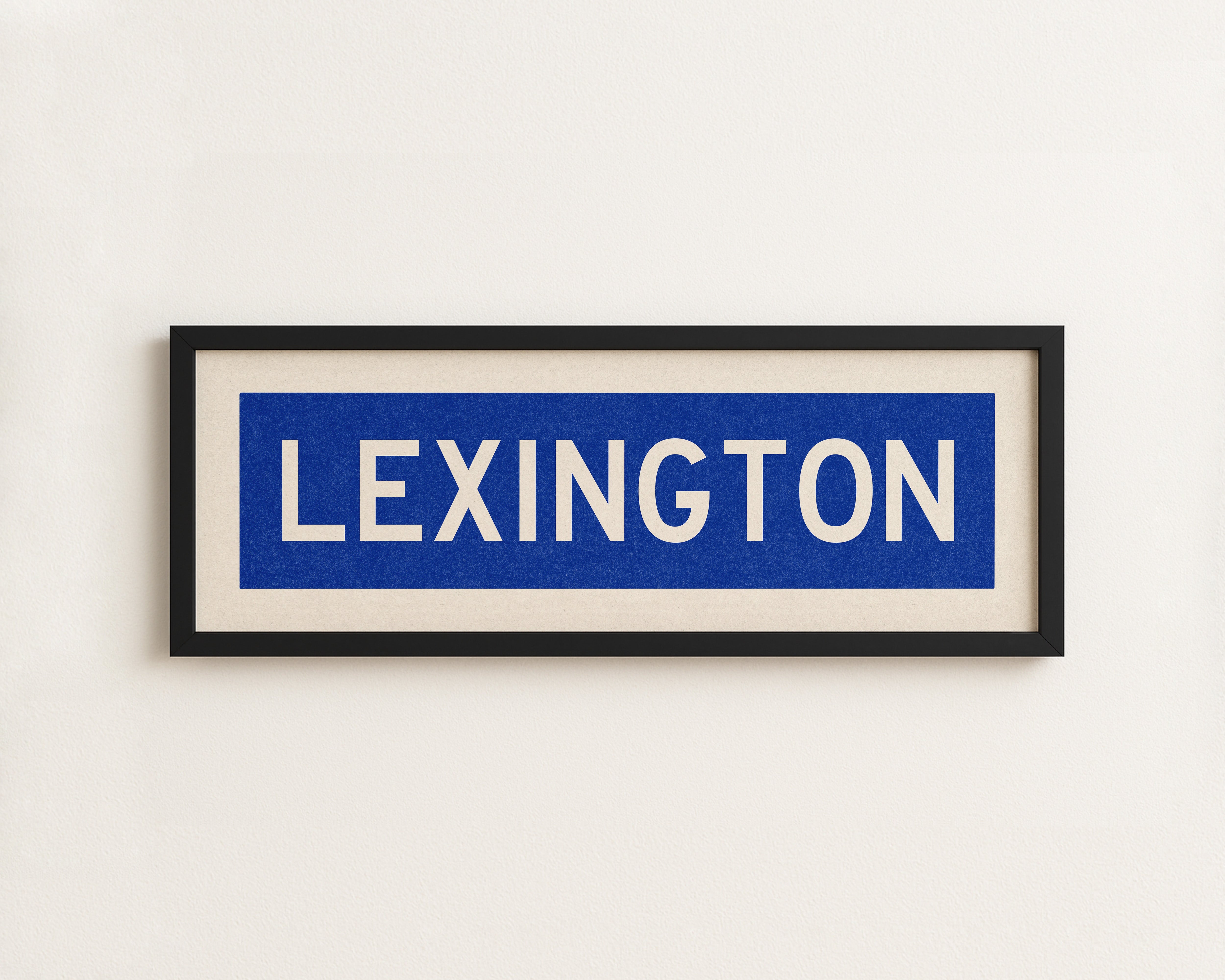 Framed Lexington Blue Bus Scroll - Tejas Country Club
