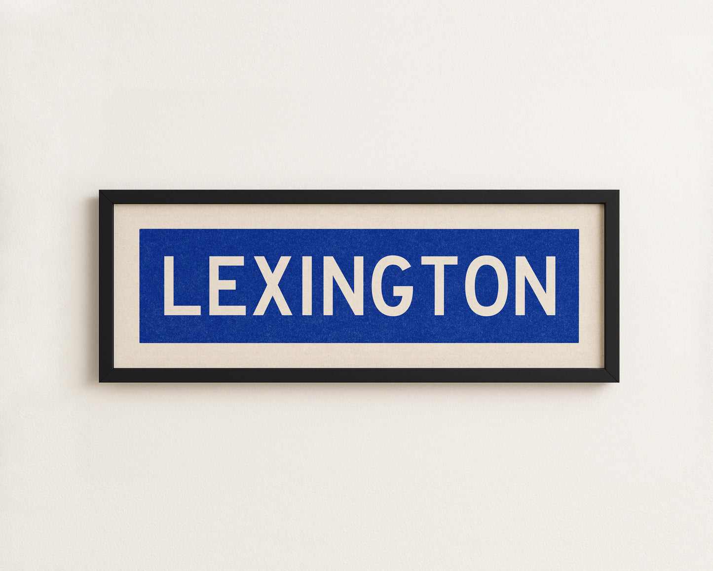 Framed Lexington Blue Bus Scroll