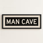 Framed Man Cave Bus Scroll Sign - Tejas Country Club