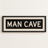 Framed Man Cave Bus Scroll Sign - Tejas Country Club