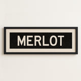 Framed Merlot Bus Scroll Sign