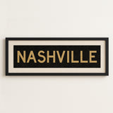 Framed Nashville Black and Gold Bus Scroll - Tejas Country Club