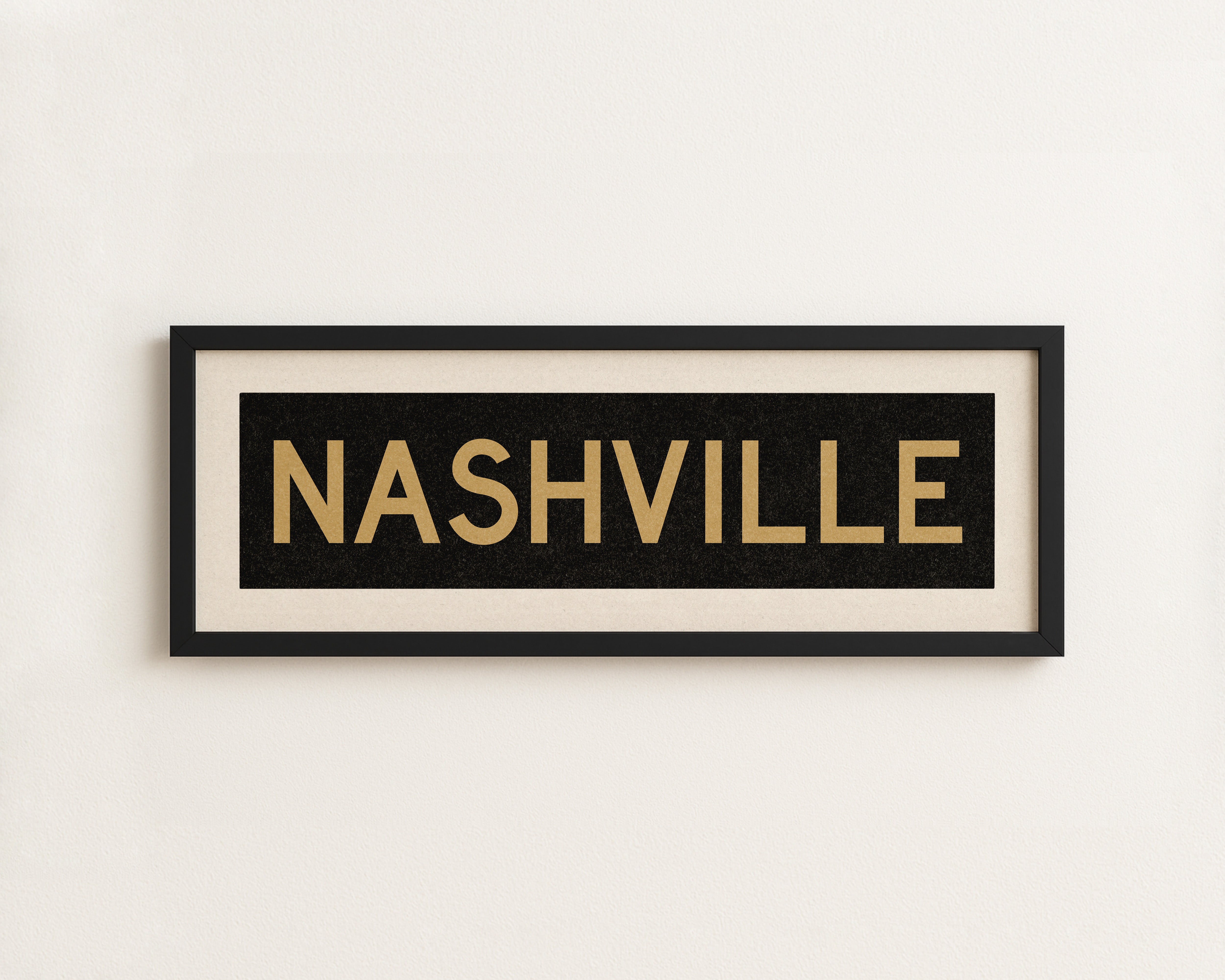 Framed Nashville Black and Gold Bus Scroll - Tejas Country Club