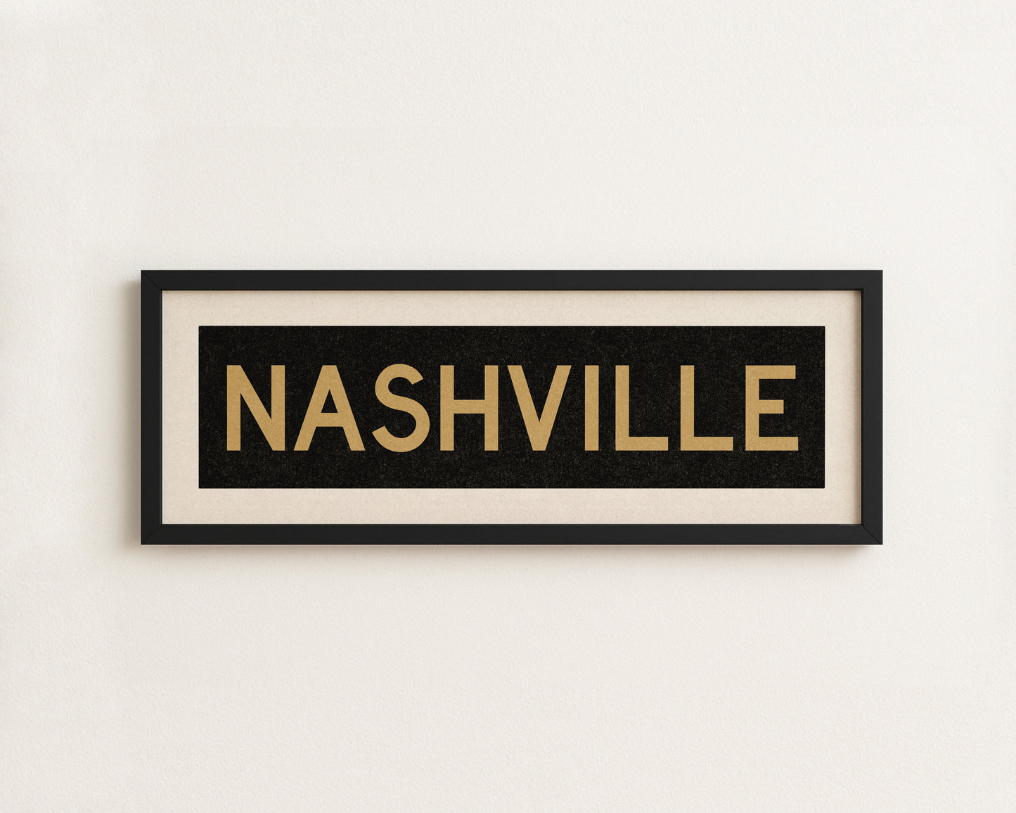 Framed Nashville Black and Gold Bus Scroll