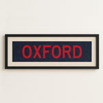 Framed Oxford Navy Bus Scroll - Tejas Country Club