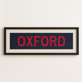 Framed Oxford Navy Bus Scroll - Tejas Country Club