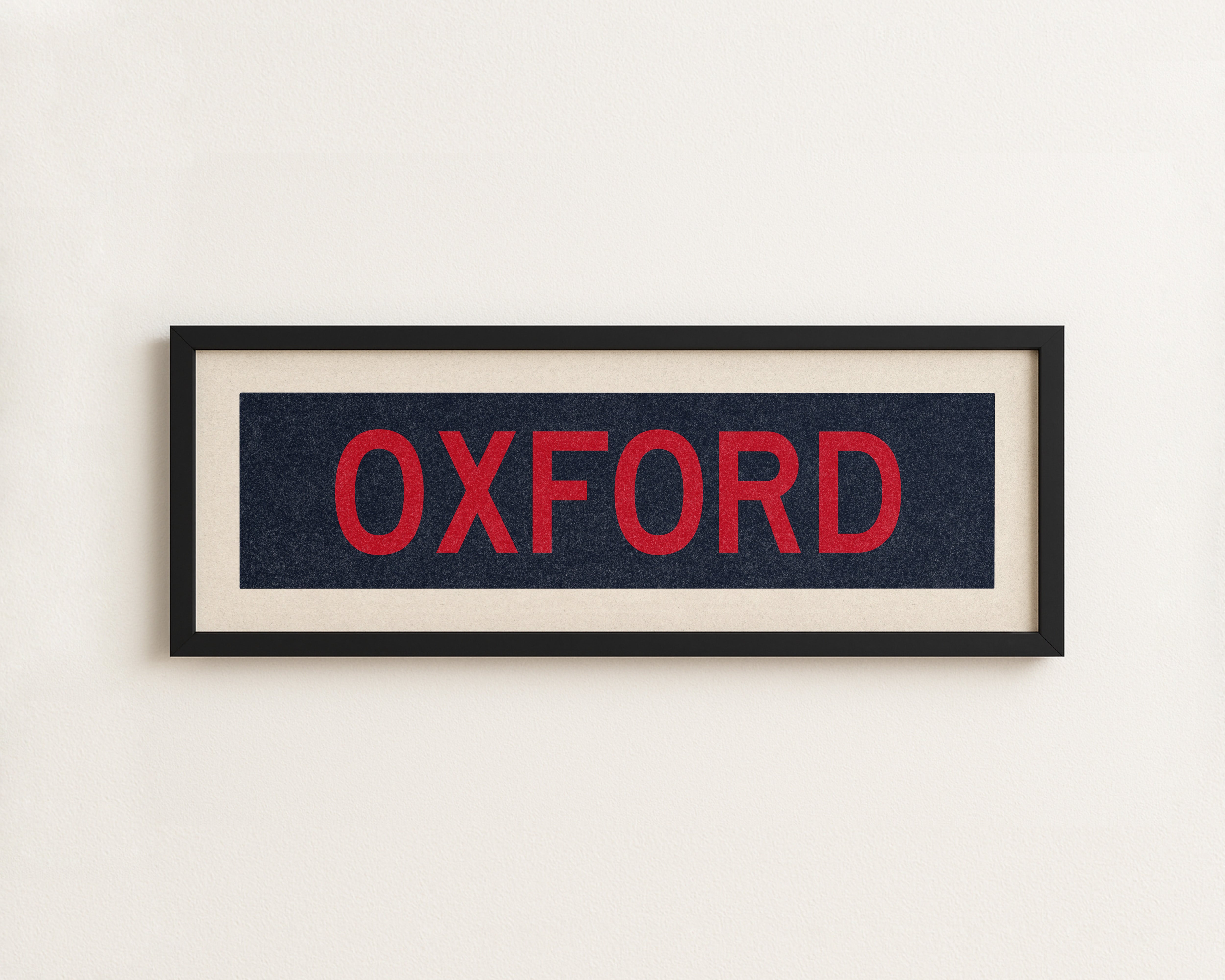 Framed Oxford Navy Bus Scroll - Tejas Country Club