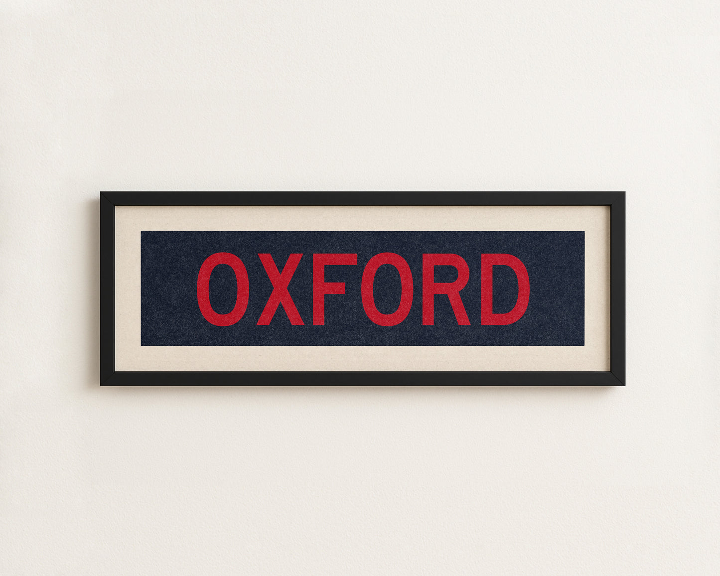 Framed Oxford Navy Bus Scroll