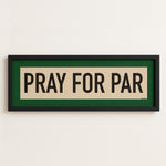 Framed Pray For Par Golf Art Scroll Sign - Tejas Country Club
