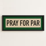 Framed Pray For Par Golf Art Scroll Sign - Tejas Country Club