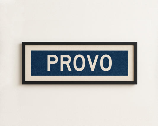 Framed Provo Navy Bus Scroll