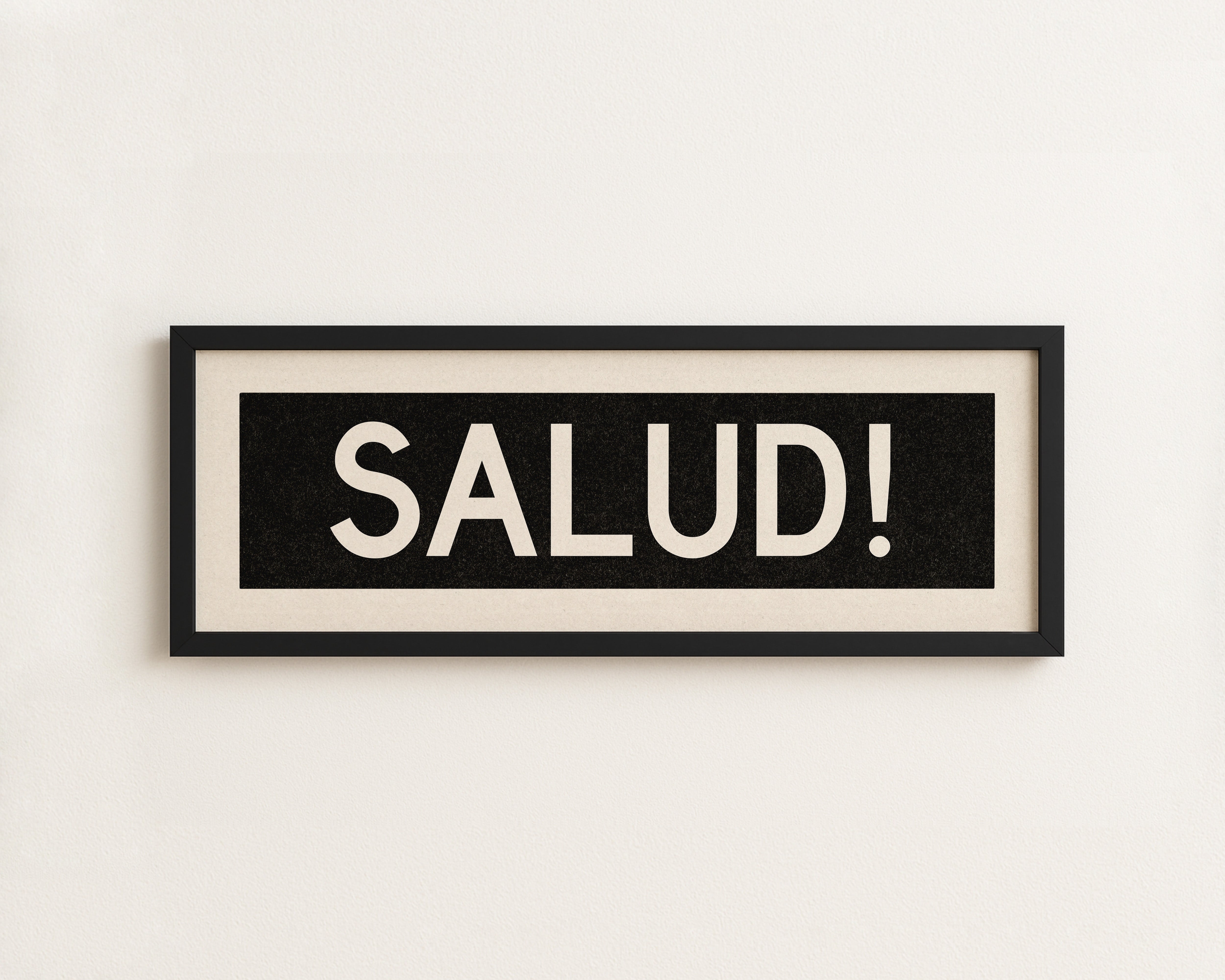 Framed Salud! Bus Scroll Sign - Tejas Country Club