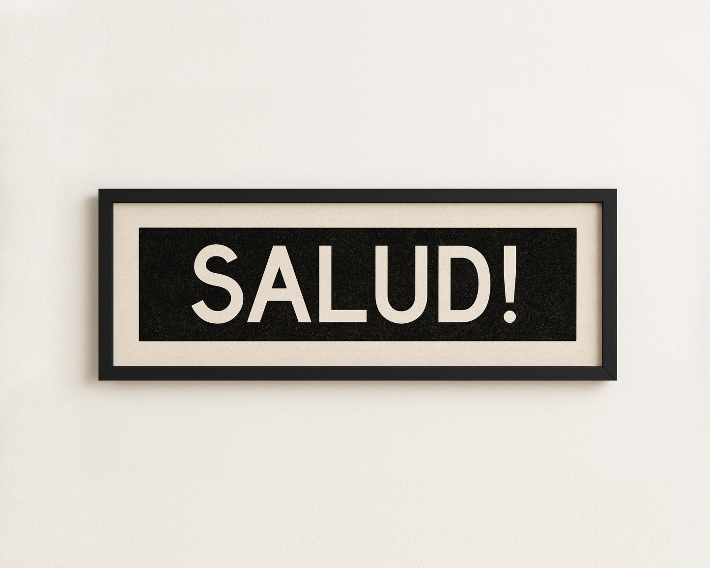 Framed Salud! Bus Scroll Sign
