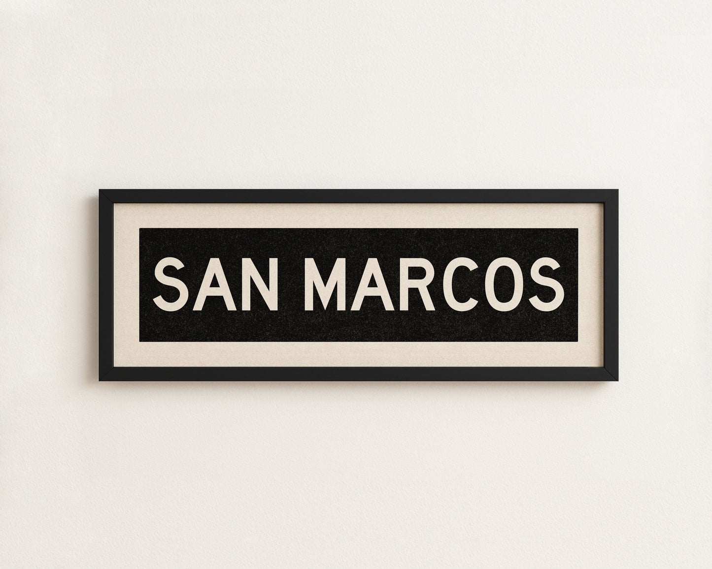 Framed San Marcos Texas Bus Scroll