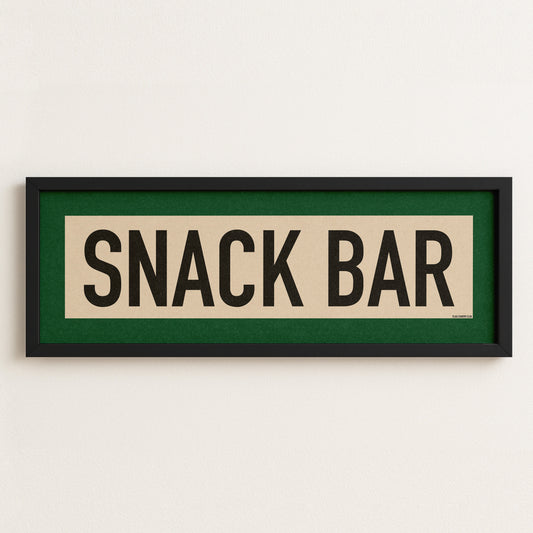 Framed Snack Bar Golf Art Scroll Print