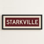 Framed Starkville Maroon Bus Scroll - Tejas Country Club