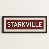 Framed Starkville Maroon Bus Scroll - Tejas Country Club
