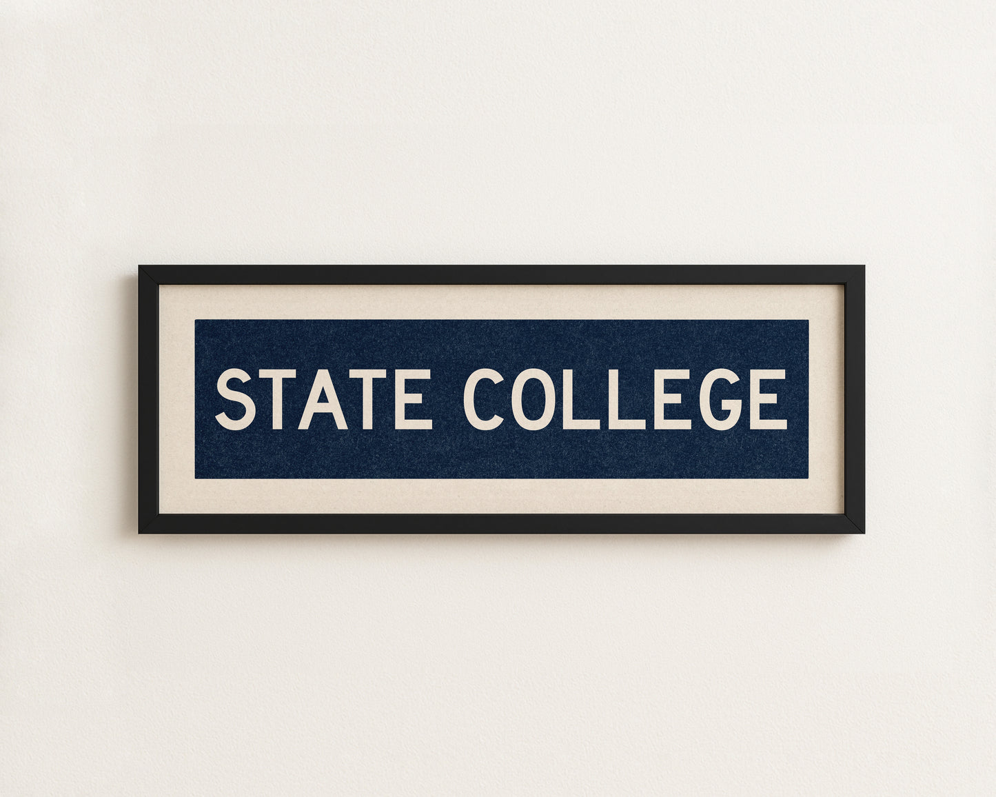 Framed State College Navy Bus Scroll