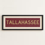Framed Tallahassee Garnet Bus Scroll - Tejas Country Club