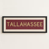 Framed Tallahassee Garnet Bus Scroll - Tejas Country Club