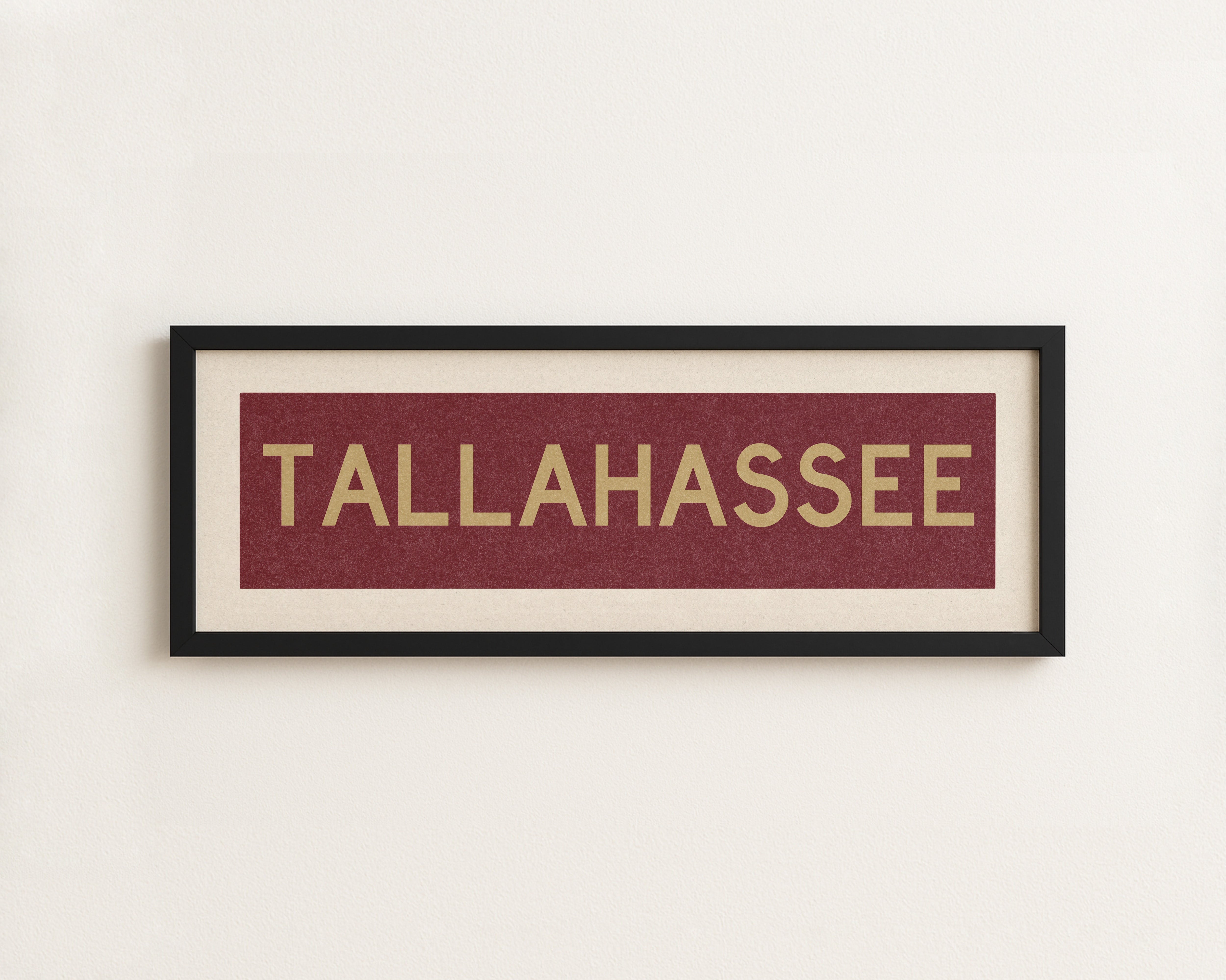 Framed Tallahassee Garnet Bus Scroll - Tejas Country Club
