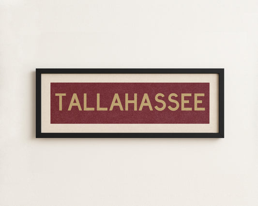 Framed Tallahassee Garnet Bus Scroll
