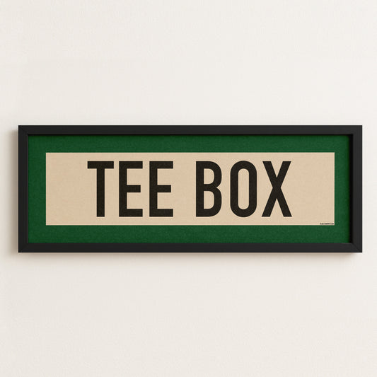 Framed Tee Box Golf Scroll Art