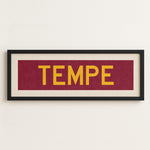 Framed Tempe Maroon Bus Scroll - Tejas Country Club