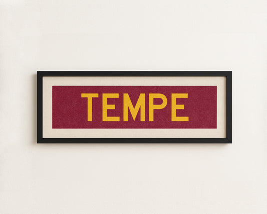 Framed Tempe Maroon Bus Scroll