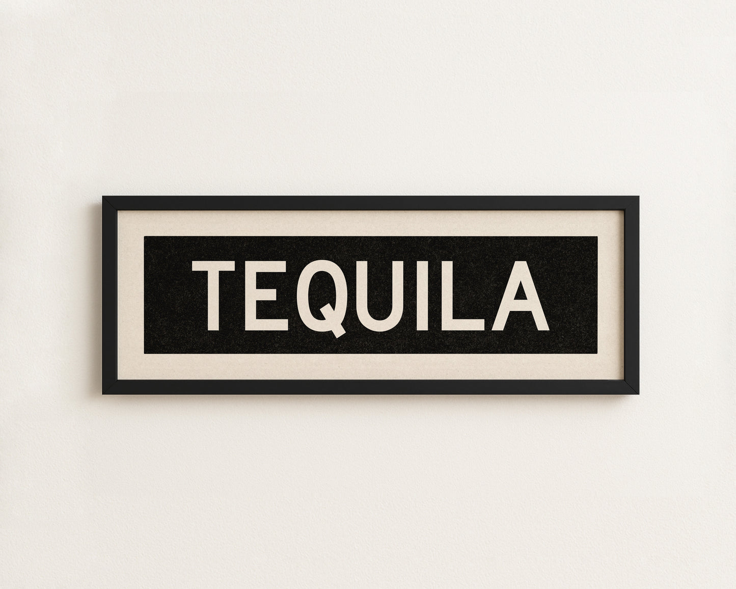 Framed Tequila Bus Scroll Sign