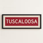 Framed Tuscaloosa Crimson Bus Scroll - Tejas Country Club