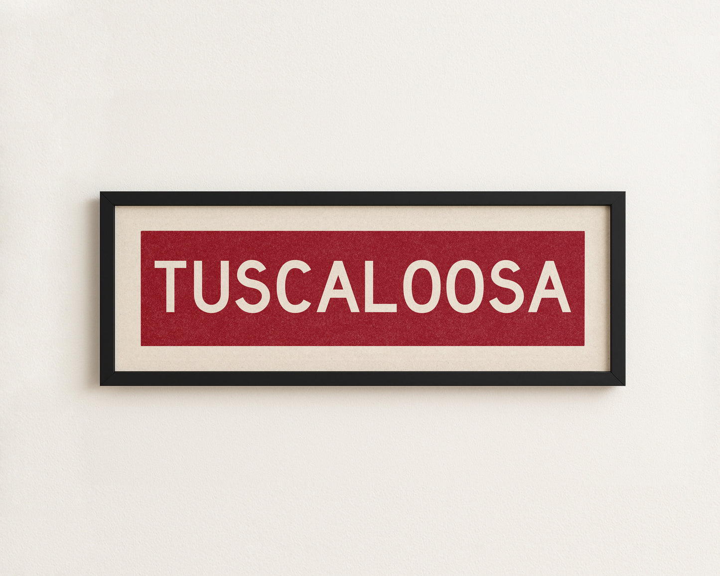 Framed Tuscaloosa Crimson Bus Scroll