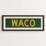Framed Waco Green Bus Scroll - Tejas Country Club