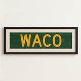 Framed Waco Green Bus Scroll - Tejas Country Club