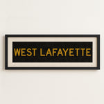 Framed West Lafayette Black and Gold Bus Scroll - Tejas Country Club