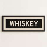 Framed Whiskey Bus Scroll Sign - Tejas Country Club