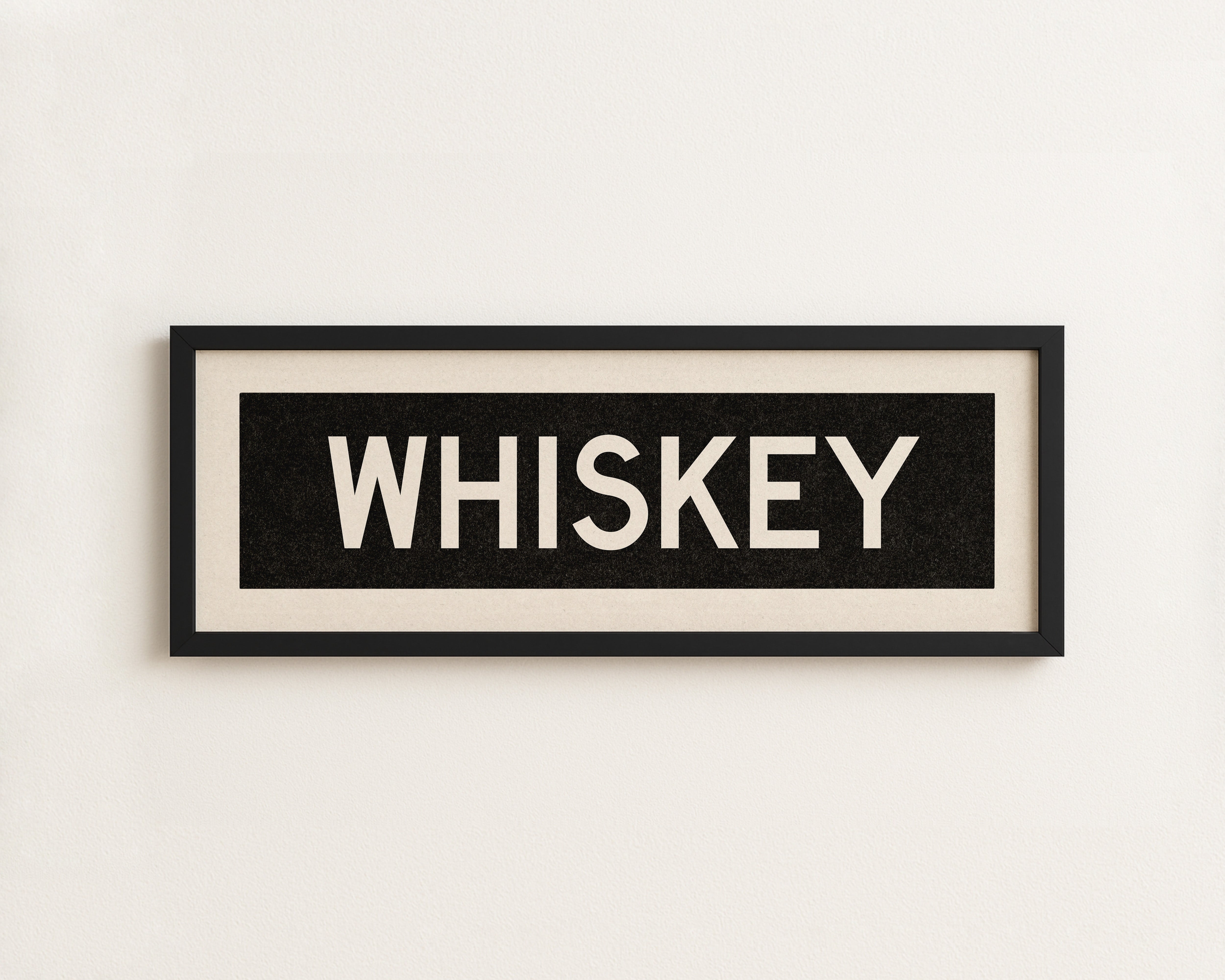 Framed Whiskey Bus Scroll Sign - Tejas Country Club
