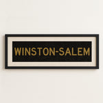Framed Winston Salem Black & Gold Bus Scroll - Tejas Country Club