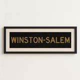 Framed Winston Salem Black & Gold Bus Scroll - Tejas Country Club