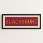 Framed Blacksburg Maroon Bus Scroll - Tejas Country Club