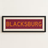 Framed Blacksburg Maroon Bus Scroll - Tejas Country Club