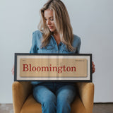 Saturdays in Bloomington, Indiana Vintage Flash Card Framed Print - Tejas Country Club