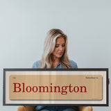 Saturdays in Bloomington, Indiana Vintage Flash Card Framed Print - Tejas Country Club