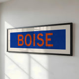Framed Boise Blue and Orange Bus Scroll - Tejas Country Club