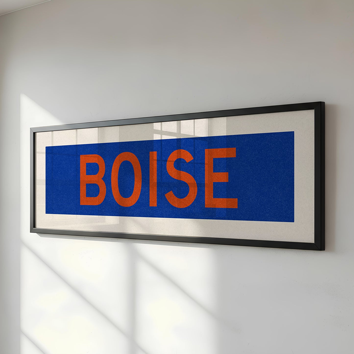 Framed Boise Blue and Orange Bus Scroll - Tejas Country Club