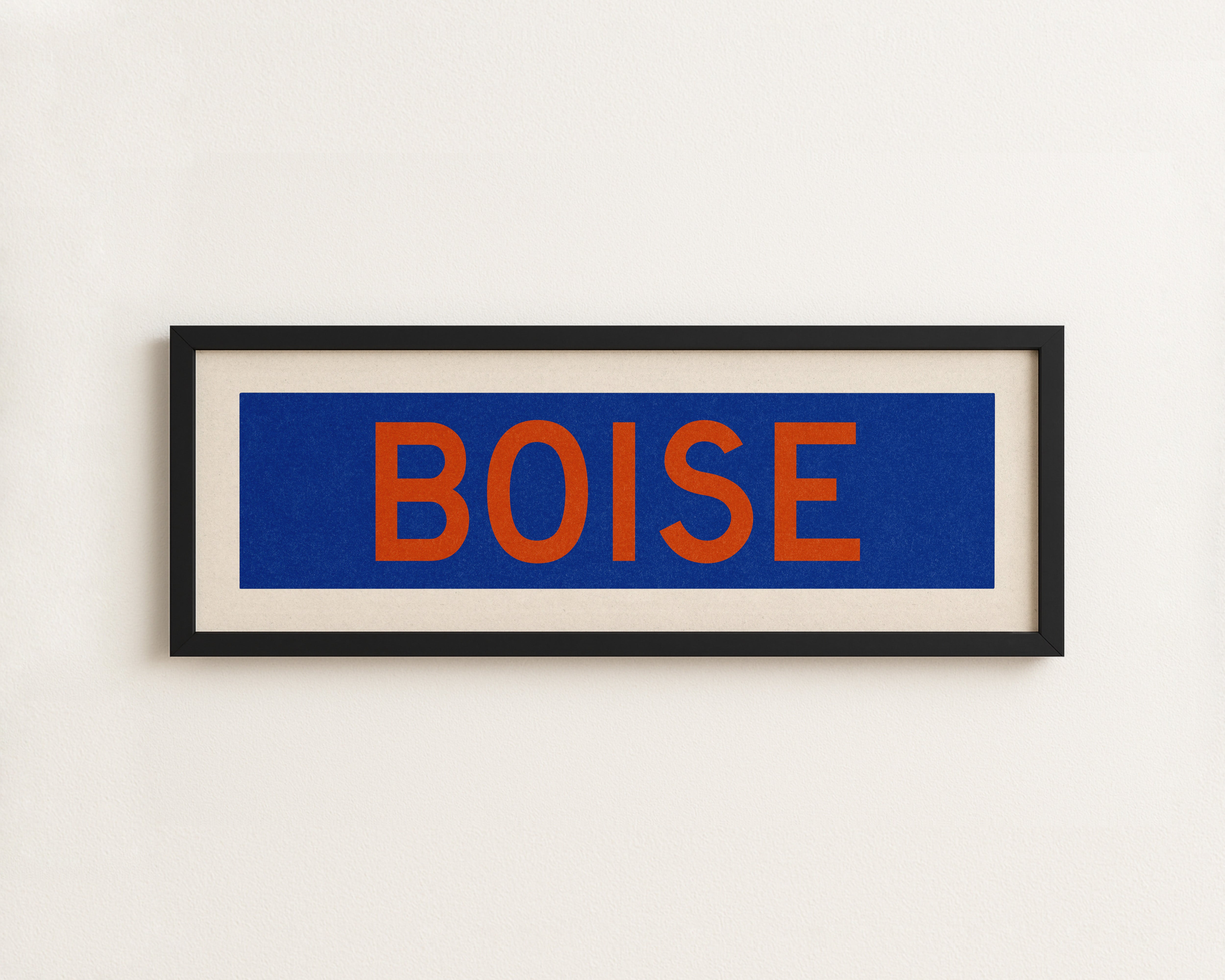Framed Boise Blue and Orange Bus Scroll - Tejas Country Club