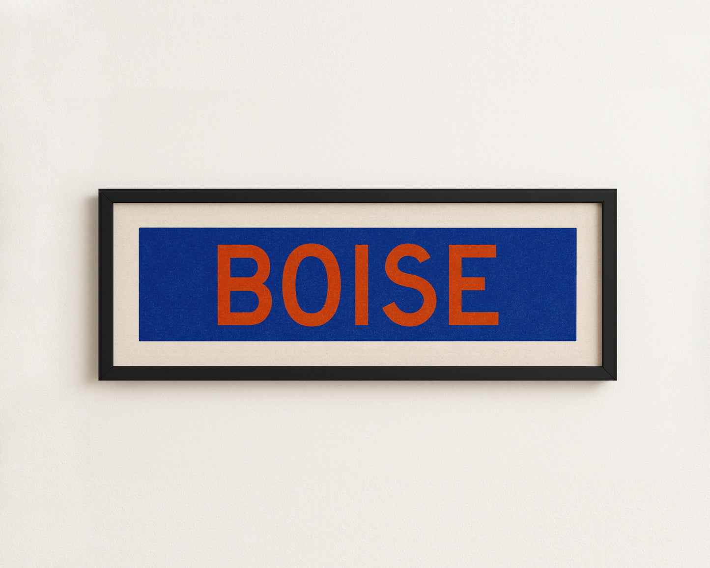 Framed Boise Blue and Orange Bus Scroll - Tejas Country Club